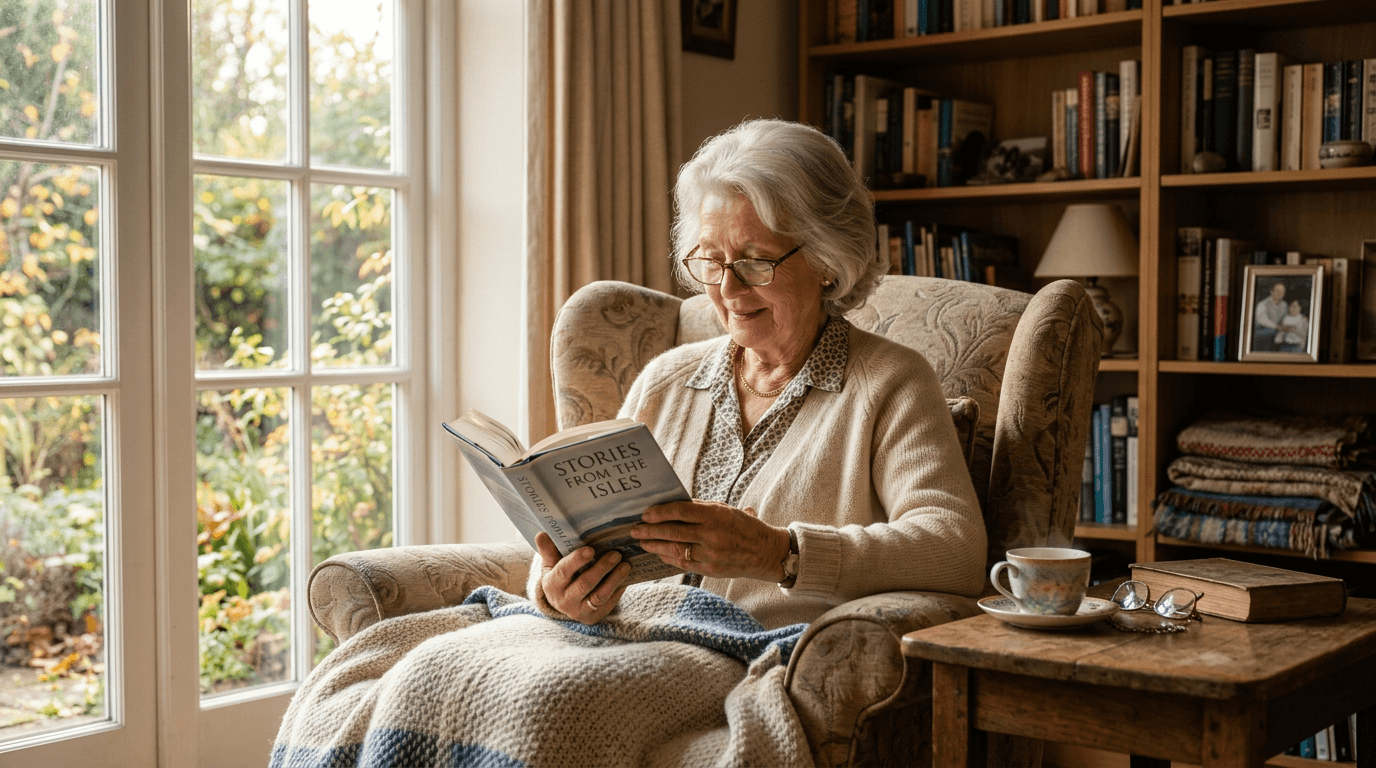 Lost in the pages of her favorite stories