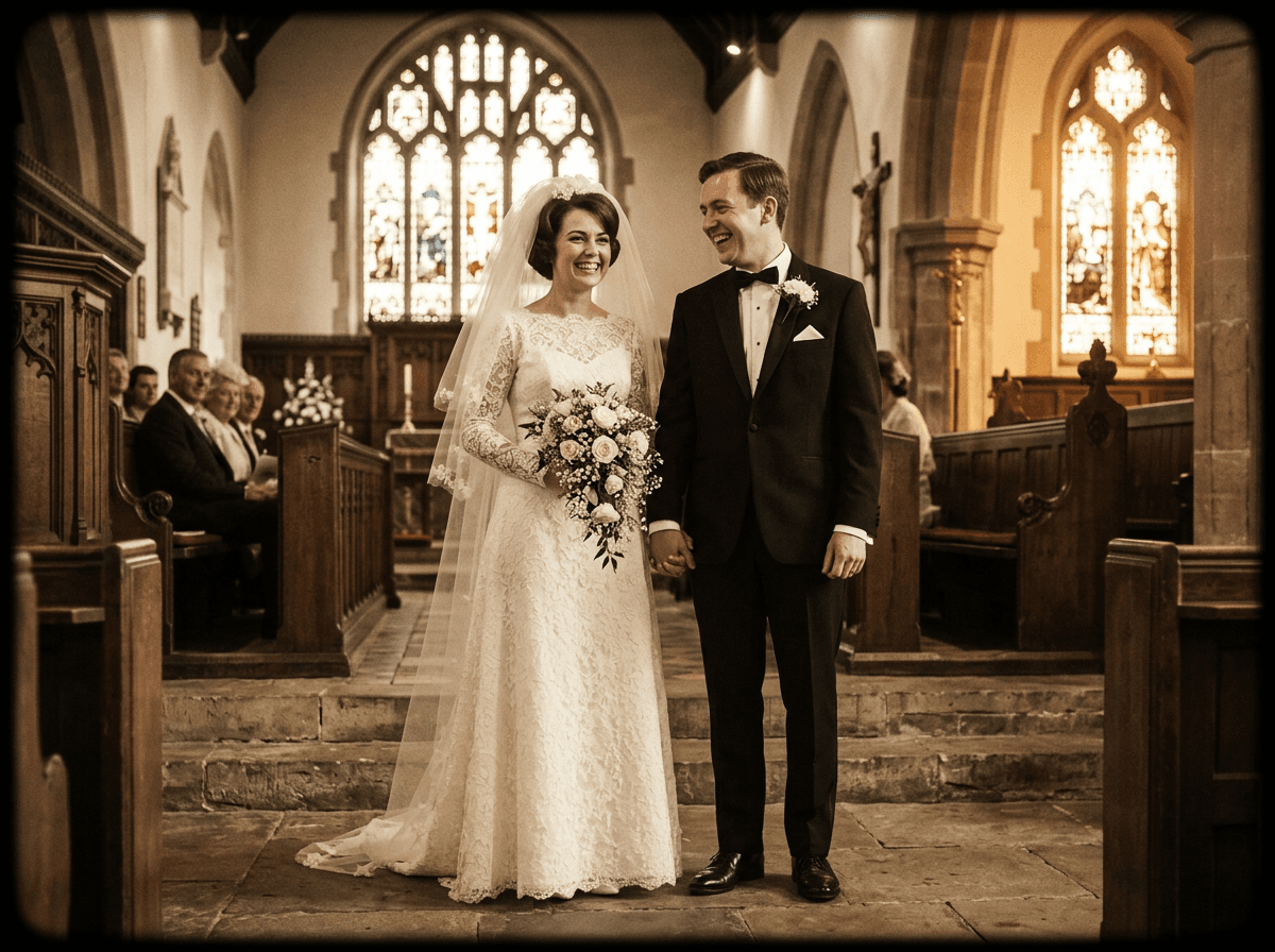 Her wedding day — a love that lasted forty-nine years